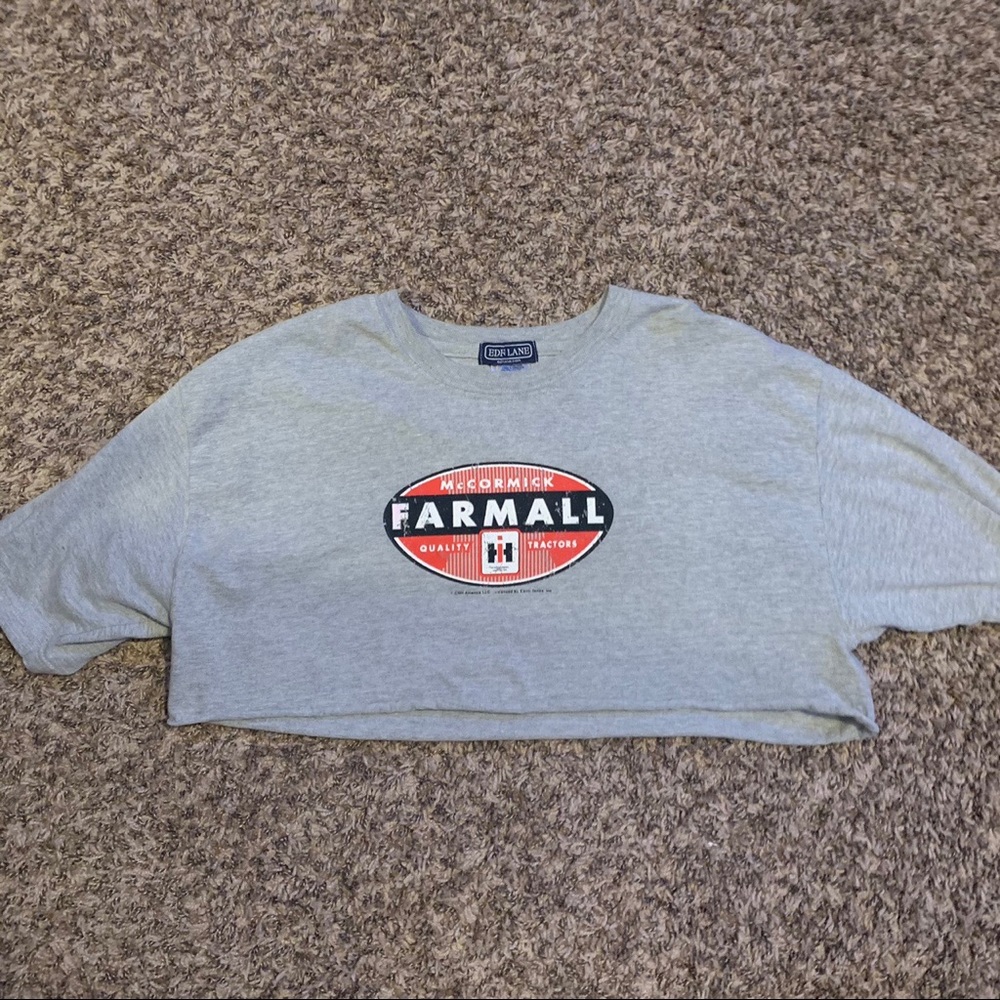 vintage mccormick farmall cropped t-shirt